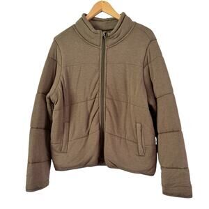 NWT Uncharted Threads Army Green Quilted Full Zip Insulated Jacket Women’s XL
